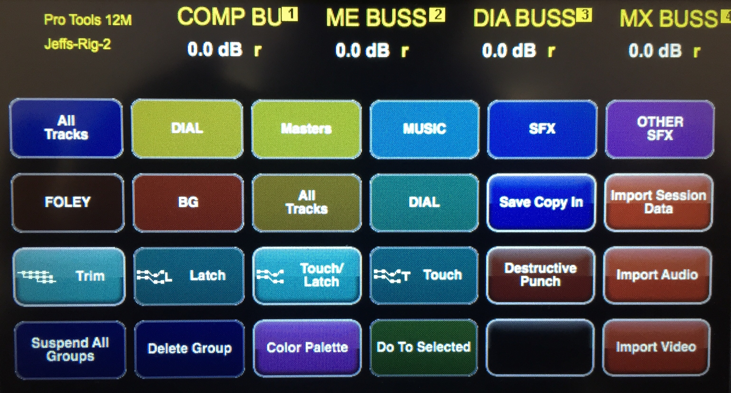 Customizing the first page of Touch buttons places all my favorite commands up front