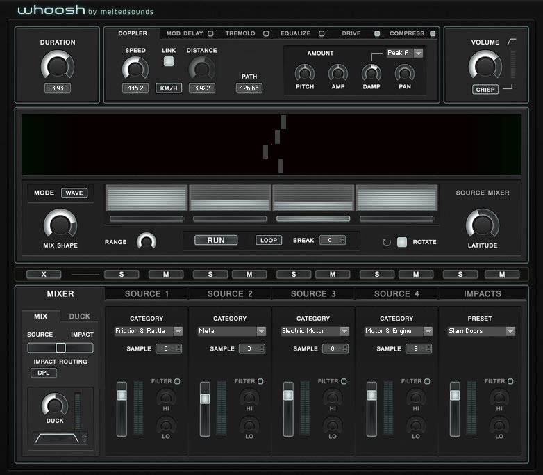 Melted Sounds' Whoosh