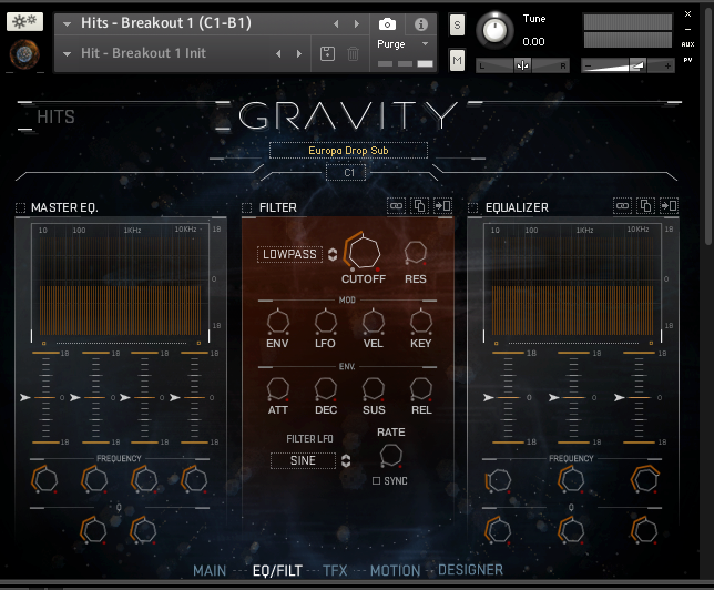 Gravity’s EQ/Filter