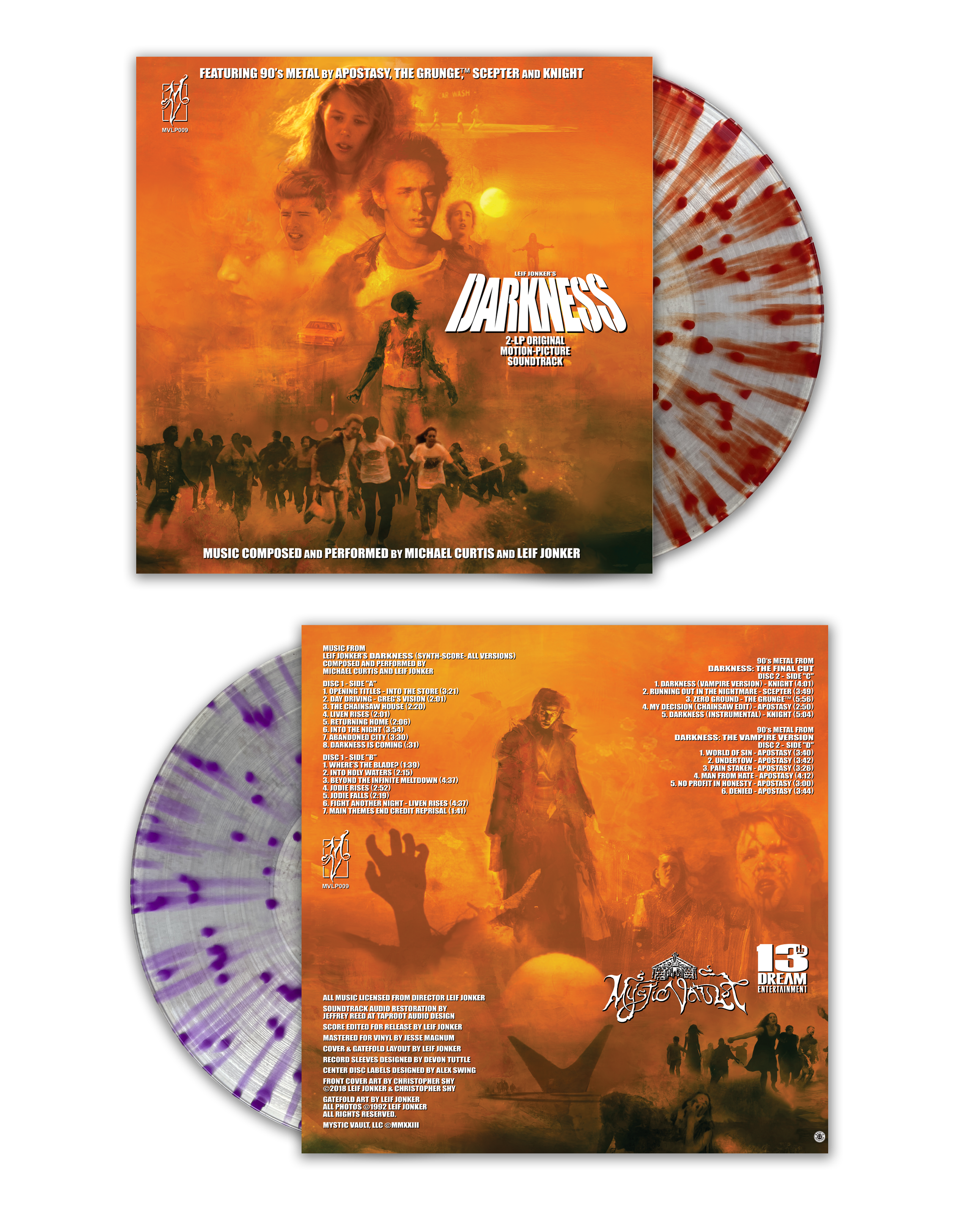 LEIF JONKER'S DARKNESS OST (1993) 2XLP by MYSTIC VAULT — Terror Vision  Records and Video