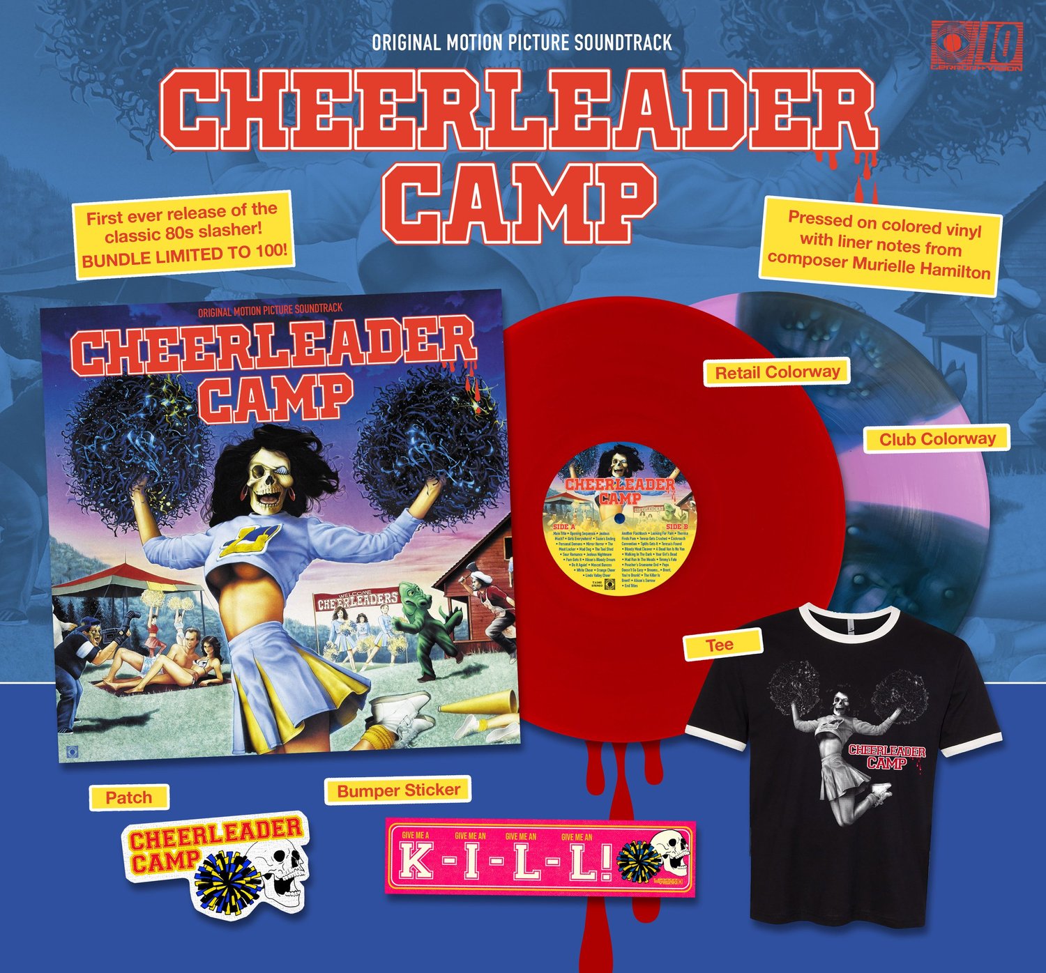 Cheerleader Camp (1988) LP OST Bundle — Terror Vision Records and 