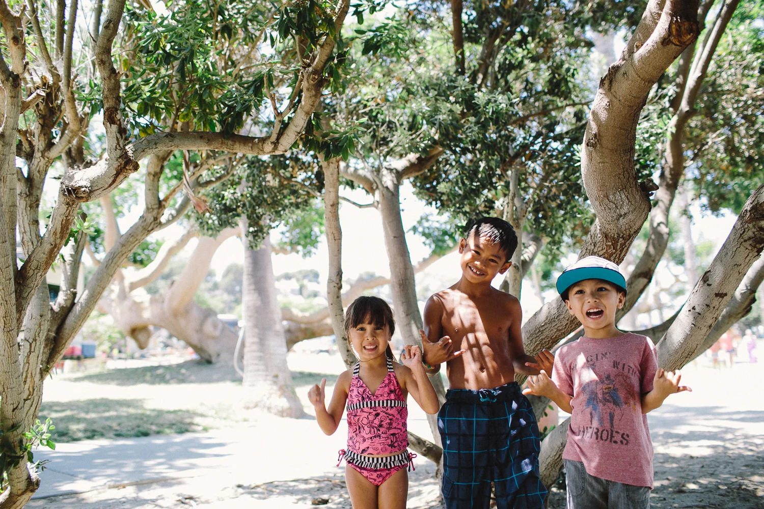 It's hard to get children to stand in front of a camera for more than 3 secs so I will chalk this one up as a win... caught them in a moment of sweet summer bliss.