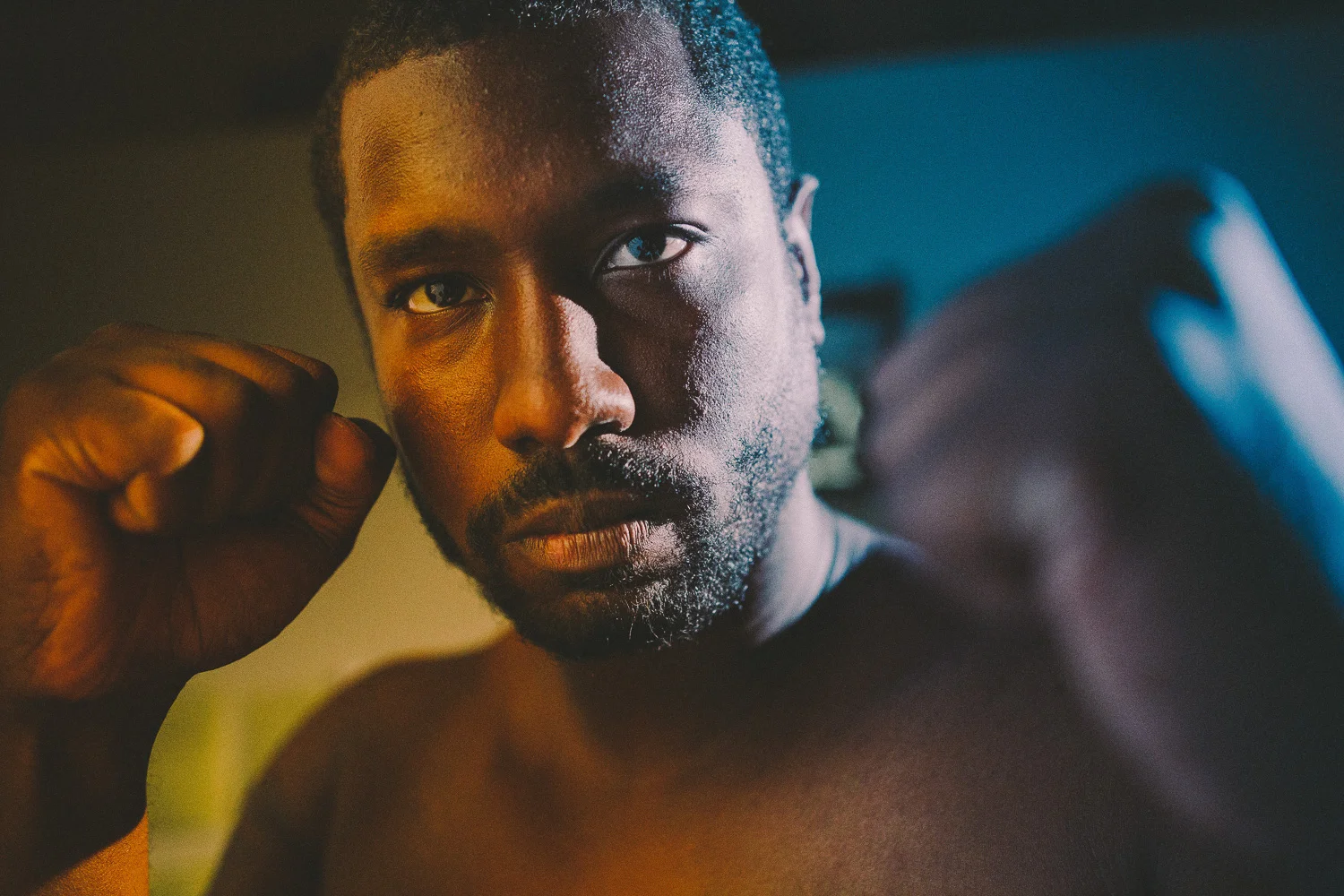 Impromptu boxing shoot with Arri Fresnel Lights