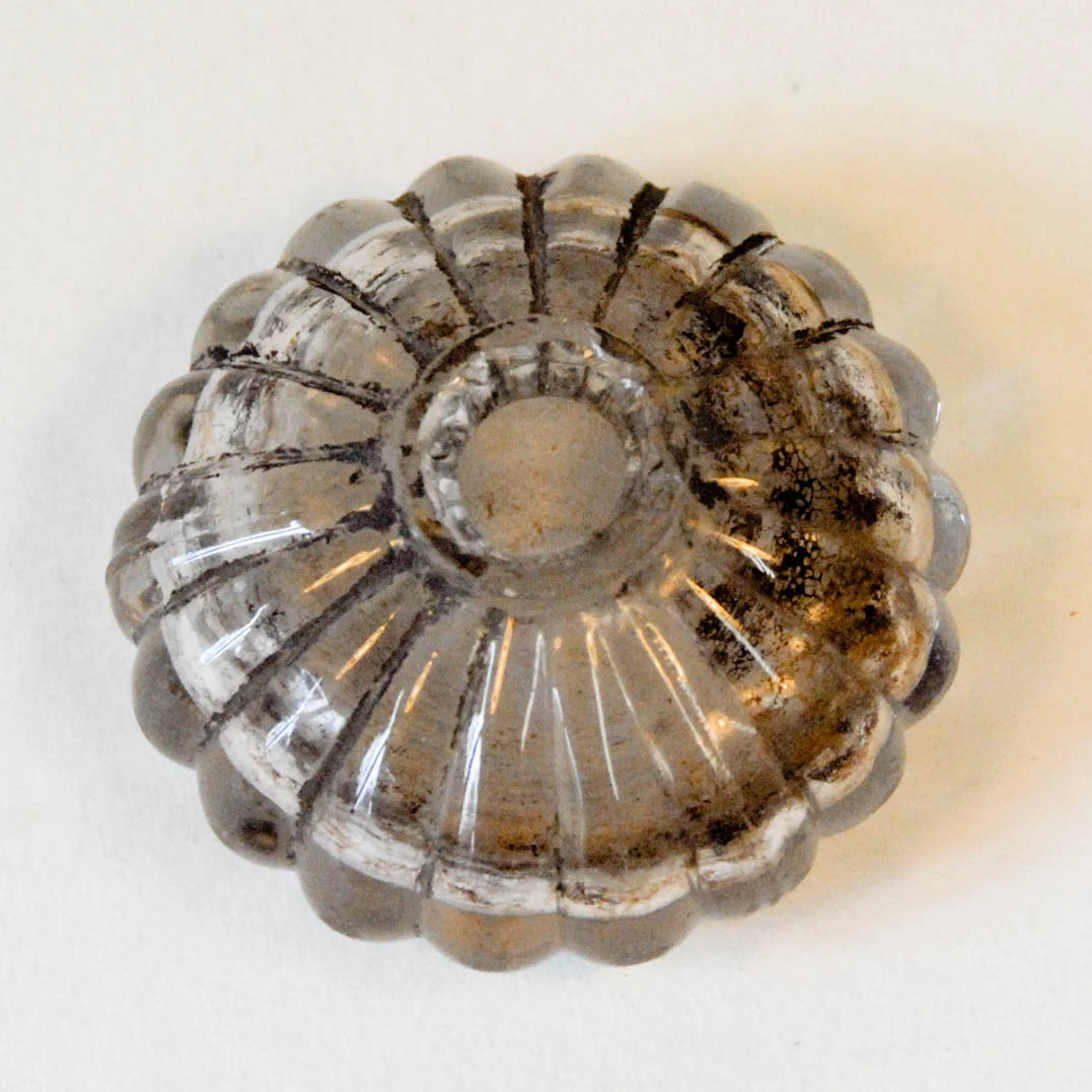 vintage french glass inkwell