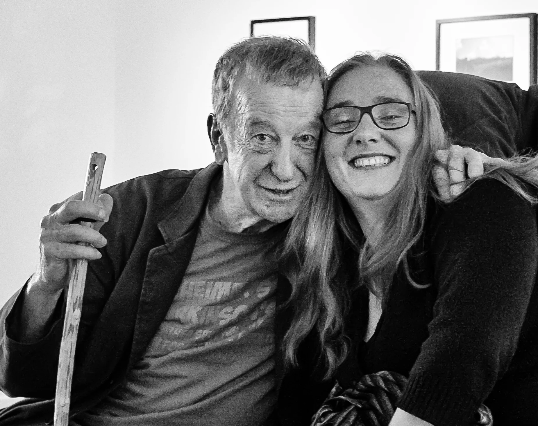 Peter Jones and show curator Claire Kern at 3rd Floor Gallery. © Glyn Shakeshaft