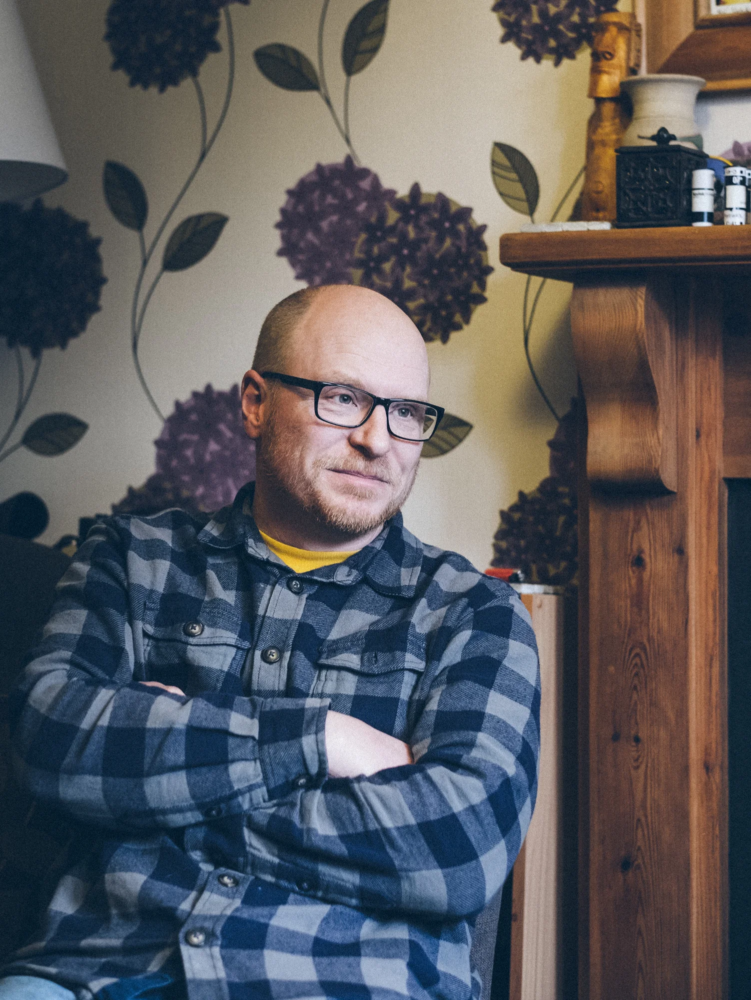 Dan Wood at home in Bridgend. © Brian Carroll