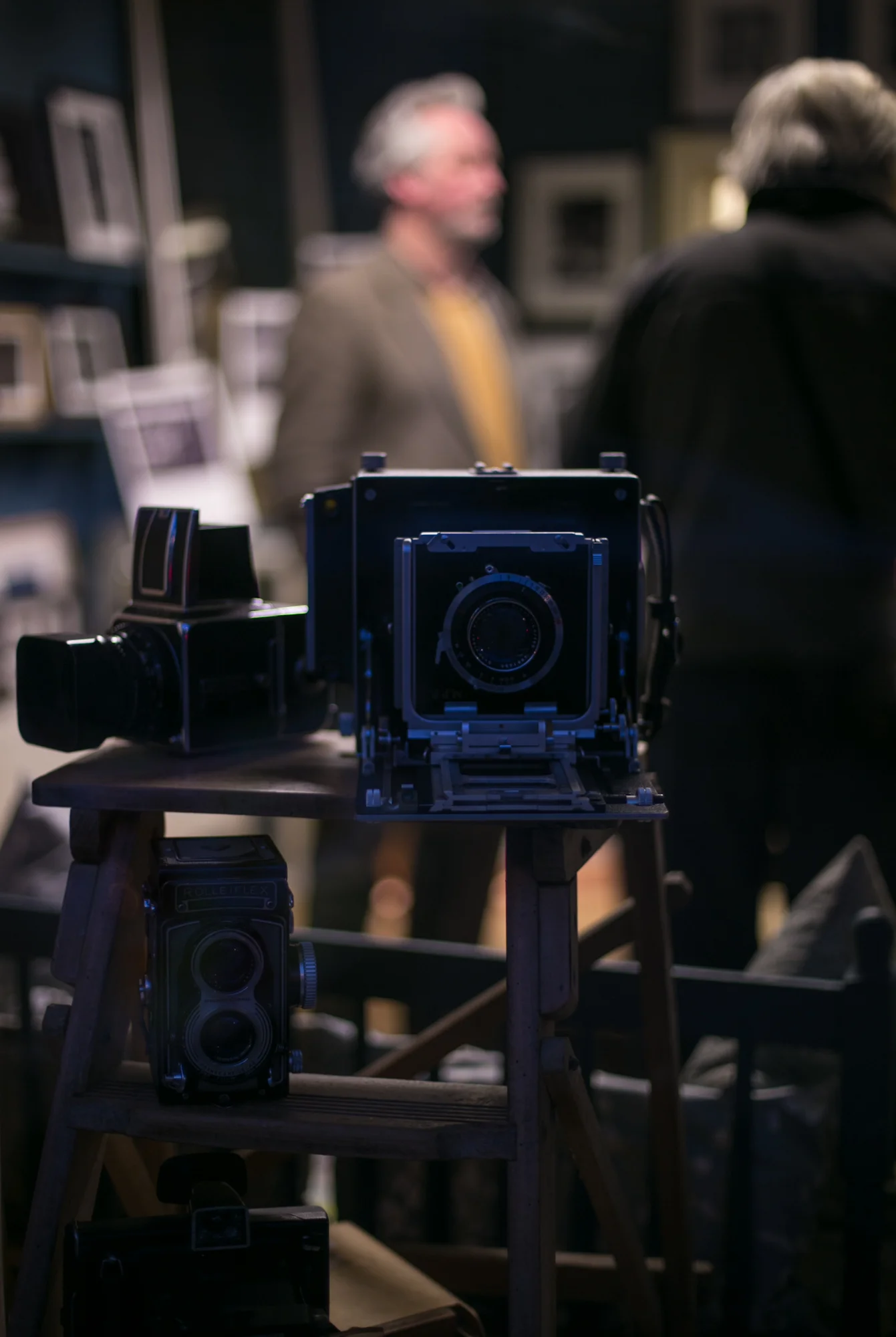 Looking in from the street at Tilt &amp; Shift, Llanrwst