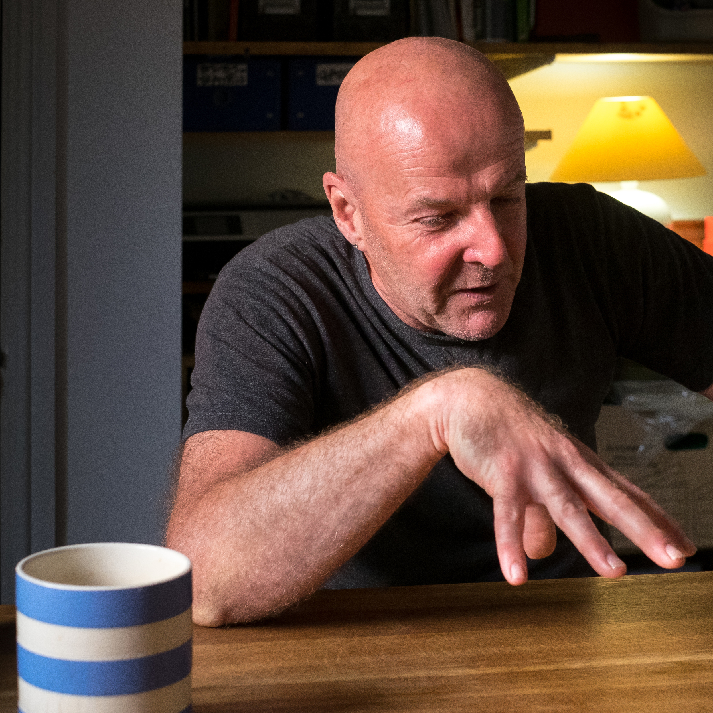Keith Morris at home in Aberystwyth. © Glyn Shakeshaft