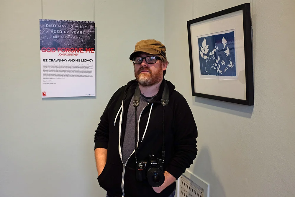 Photographer Jon Pountney at his launch event.