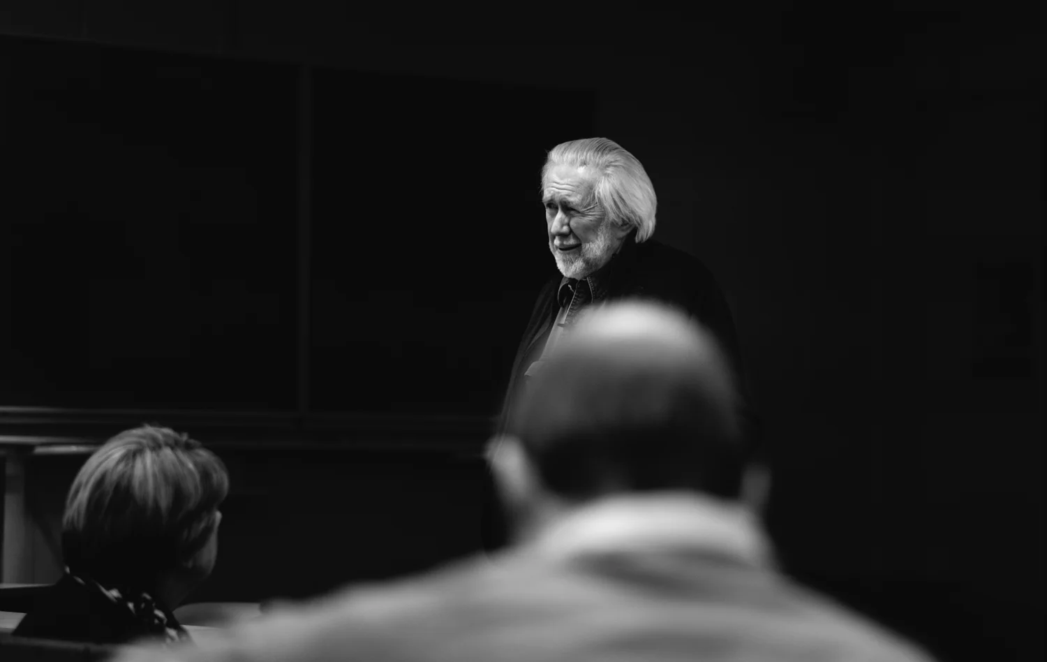 Magnum Photographer Ian Berry delivering the 2nd The Nick Lewis Memorial Trust in Cardiff. Image © Brian Carroll