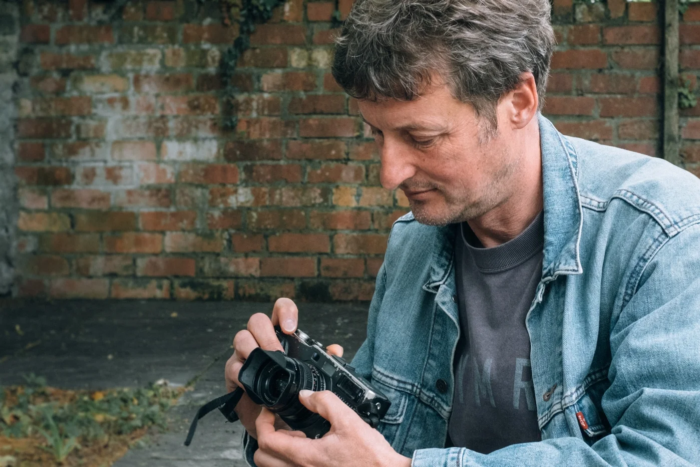 Aled with his X-Pan II - the camera he takes on all filming assignments