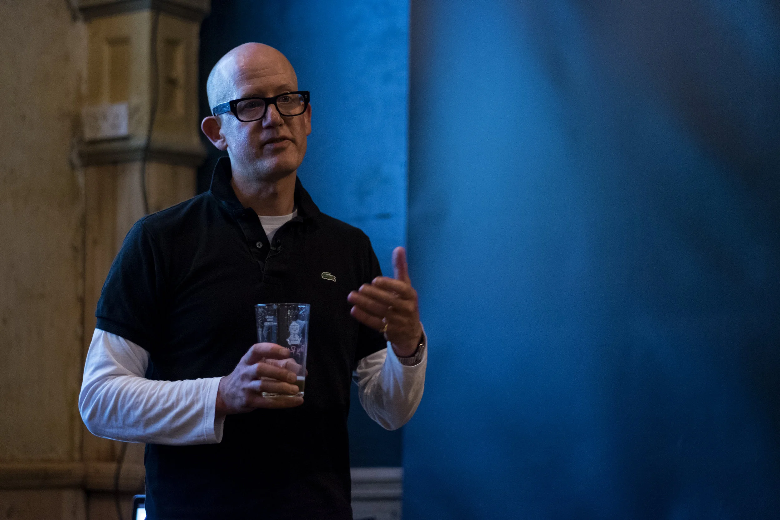 Harry Borden speaking at Ffoton Social event, May 2017.