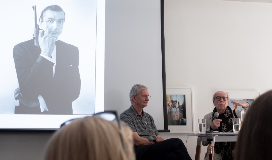 David Hurn in conversation with Martin Parr in the final session. Hurn had the audience entranced (and often in stitched with laughter) with his anecdotes, views and trademark frankness. © Brian Carroll