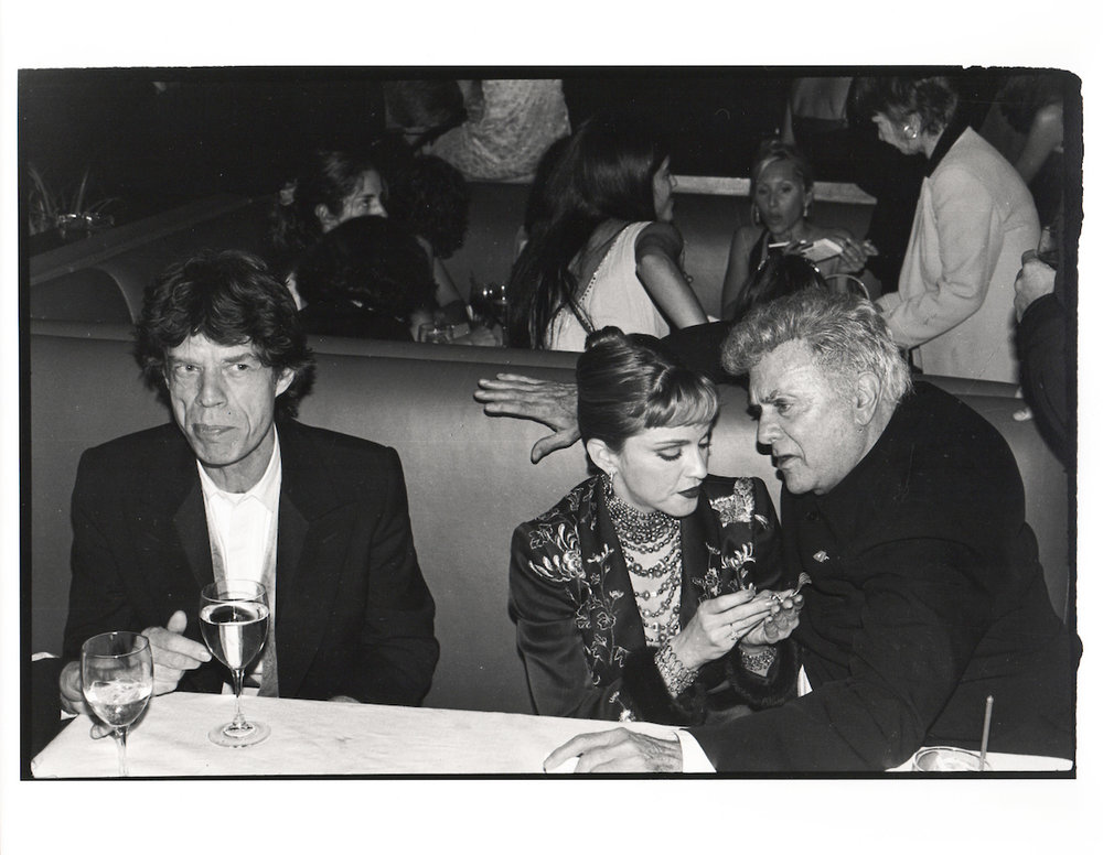 Mick Jagger, Madonna &amp; Tony Curtis at the Vanity Fair Oscar Night Party