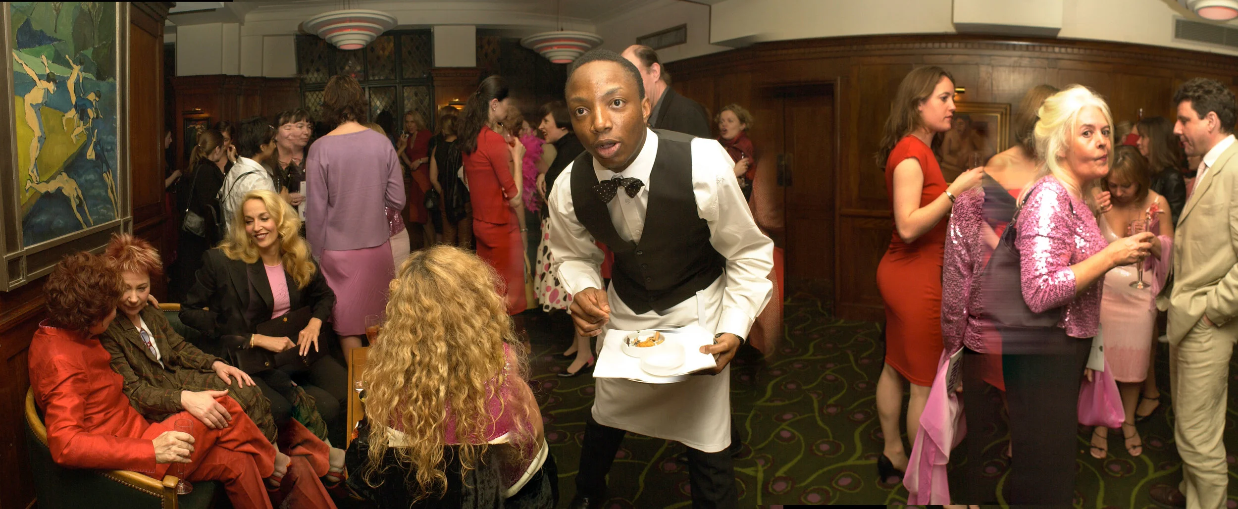 Zoe Wannamaker; Jerry Hall; waiter.