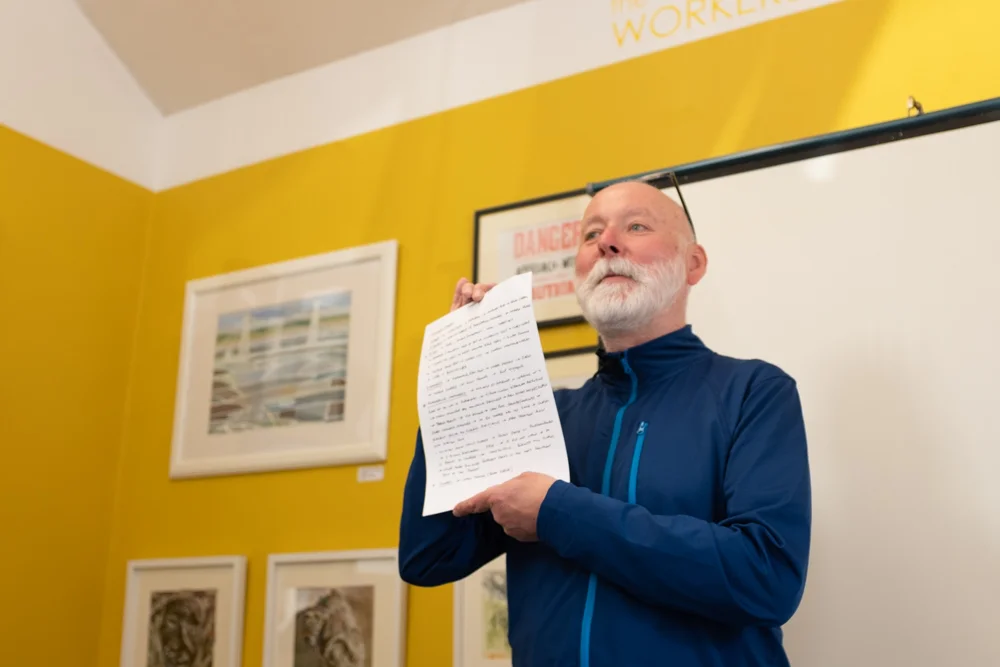 Paul Cabuts presenting his talk