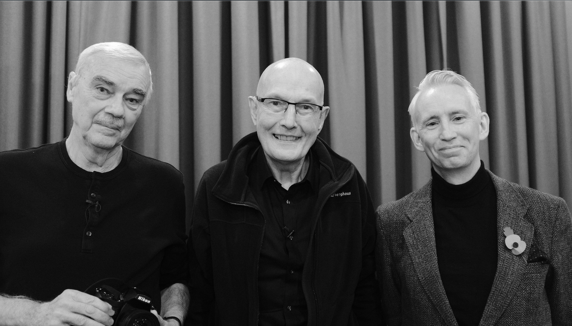 l-r: photographer John Briggs, writer Peter Finch, and event Chair - novelist and literary critic Grahame Davies