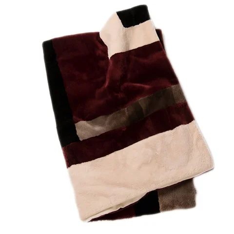 Geometric Sheared Beaver Throw