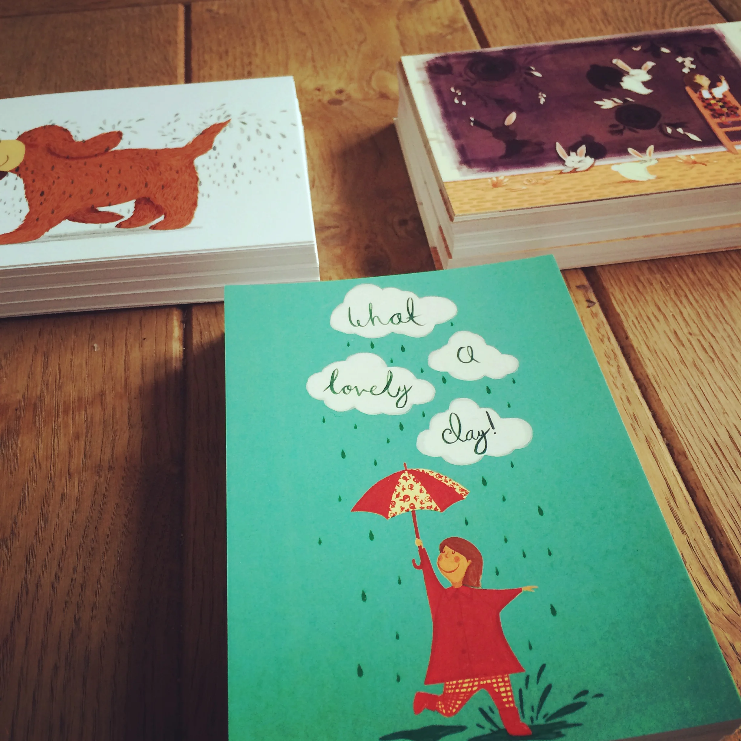 These are the postcards I printed for the fair, some to put on the illustrators wall and the rest to give to any publisher who would take them!