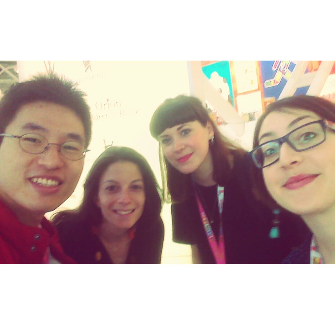Me and Laura (right) and some very talented illustrators that we met.