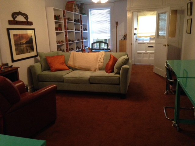 My Brooklyn office is comfortable, quiet and serene with a separate area for Jungian Sandplay and a discreet private entrance/exit onto 8th Ave.
