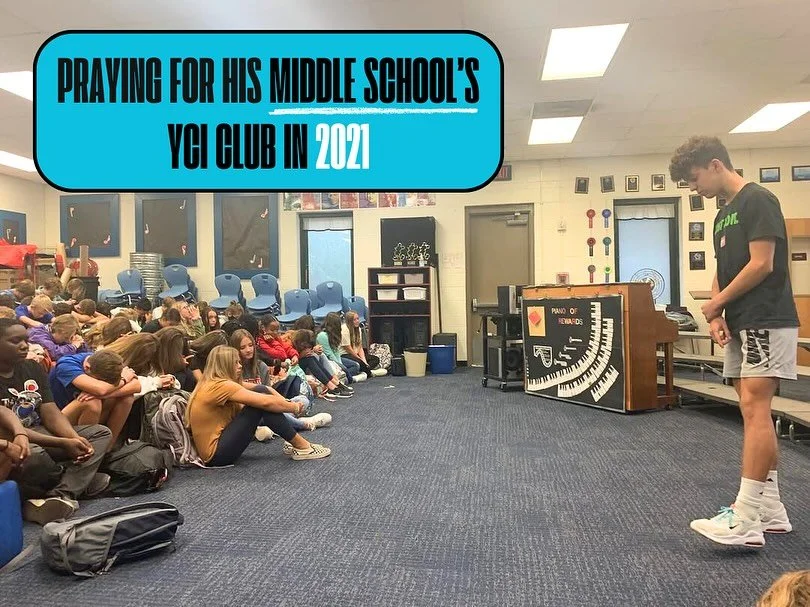 Never underestimate the power of consistently showing up.⏳
&bull;
Allen has been a YCI leader since middle school, and now he&rsquo;s maximizing his senior year of high school to point his friends to Jesus. 👏 How is God calling you to show up today?