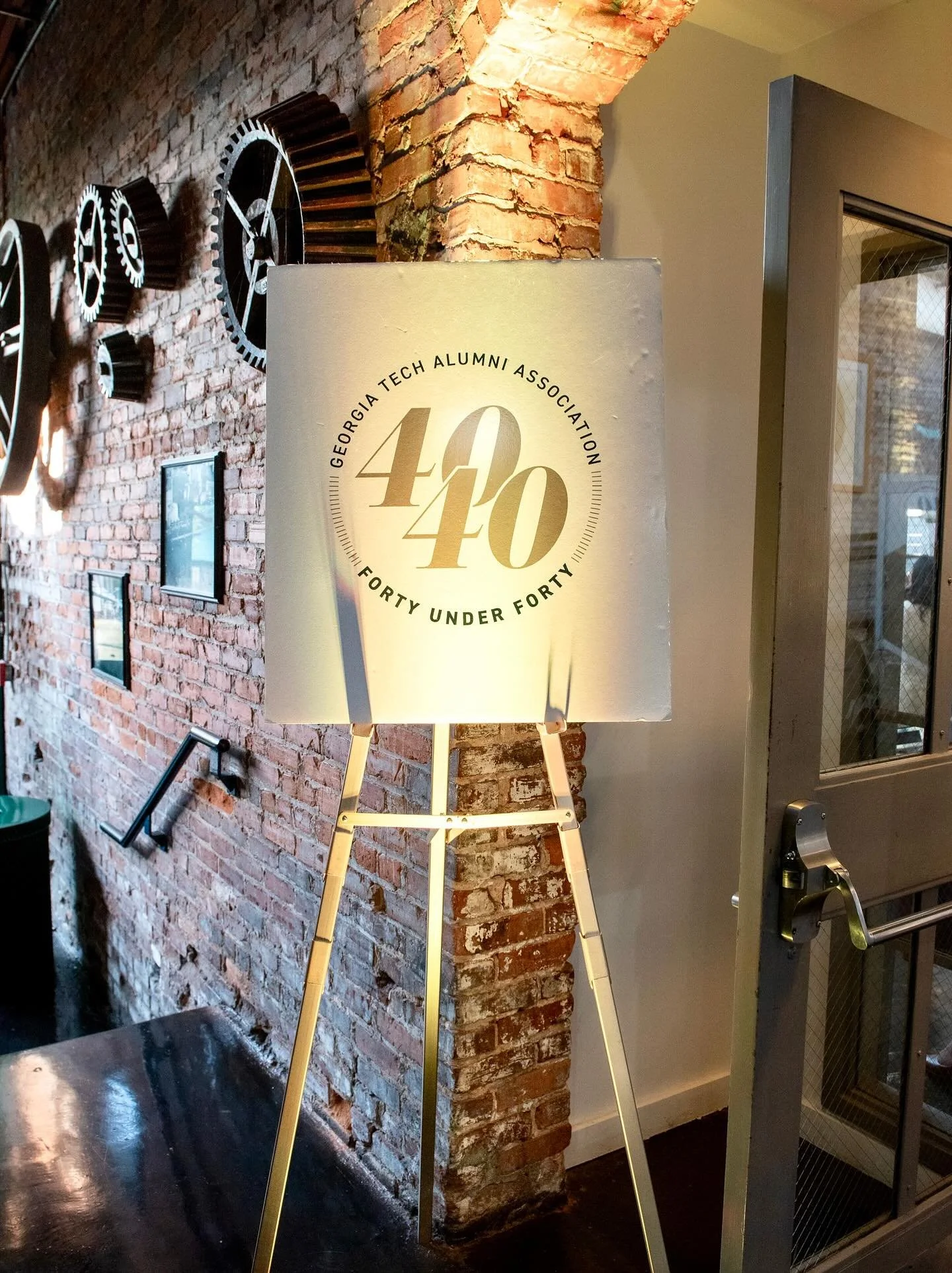 It’s time for the annual Georgia Tech 40 Under 40 celebration! 
40 outstanding alumni were honored throughout the weekend with an awards ceremony at King Plow Arts Center, followed by a reunion with past honorees and president Cabrera at Tech&r