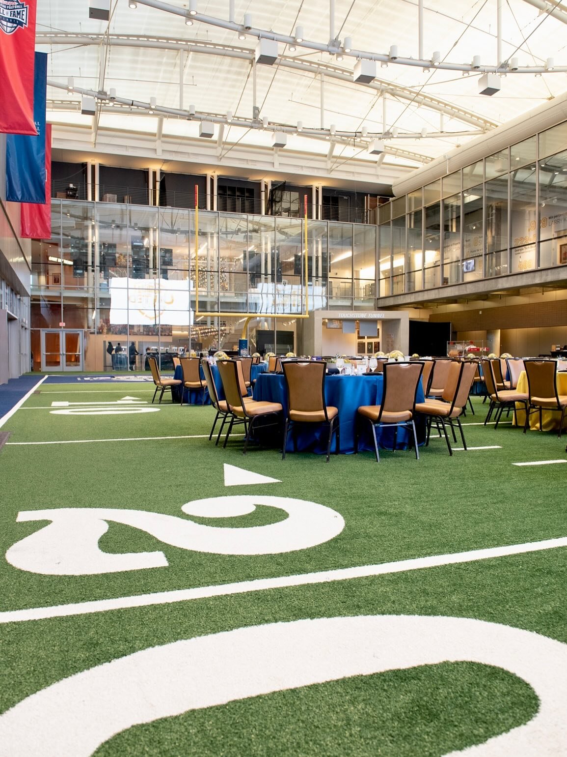 Next up, we photo&rsquo;ed a fundraising gala for Mayer Electric and the Rexel Foundation. 
Guests had a fabulous dinner on the football field, followed by keynotes and the announcement of $100,000.00 raised for cancer research! 💪