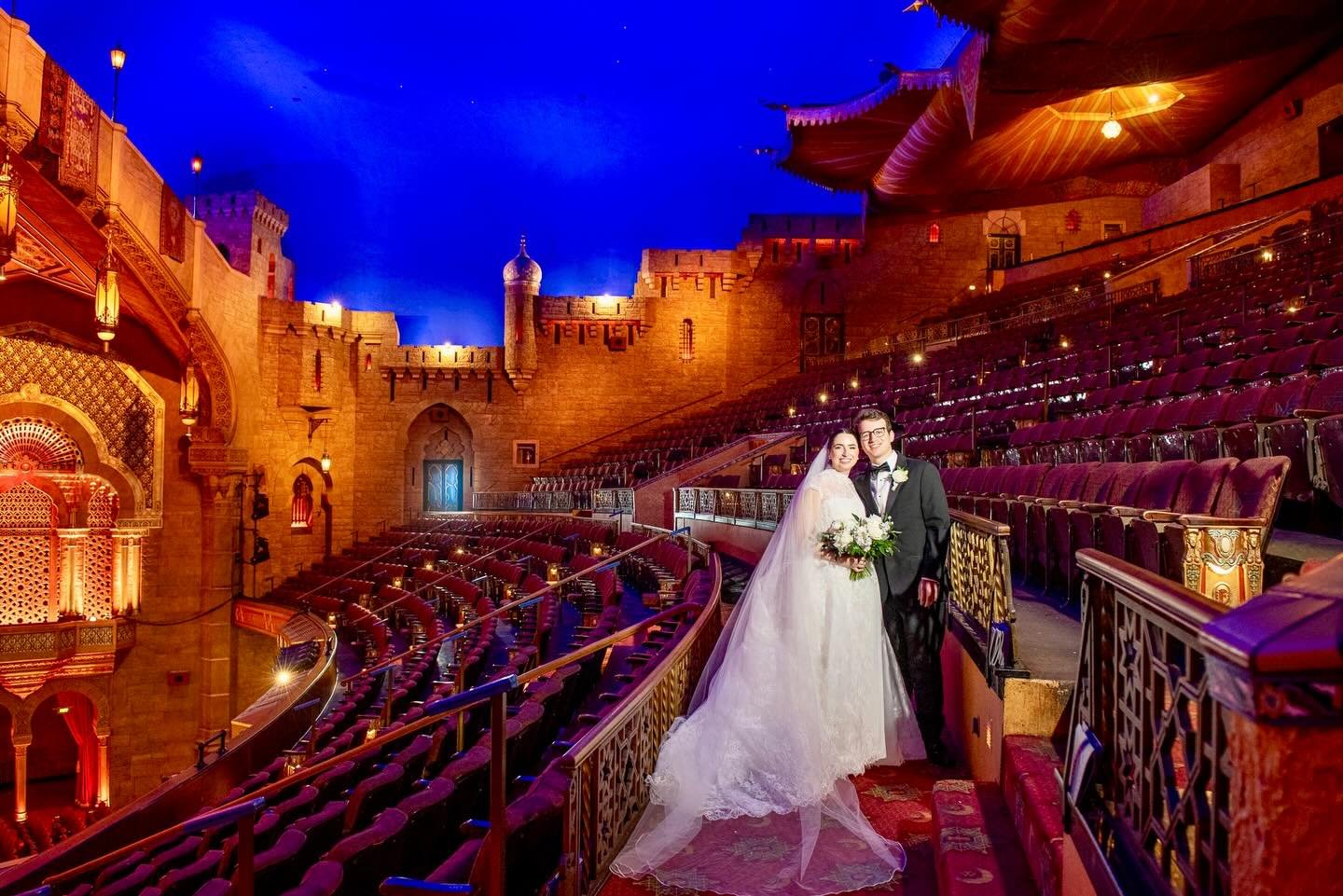 Like a scene from a movie&hellip;.only better 🎬 Fox Theatre wedding magic is like no other - congrats to Erin &amp; Andrew! 4/11/2026