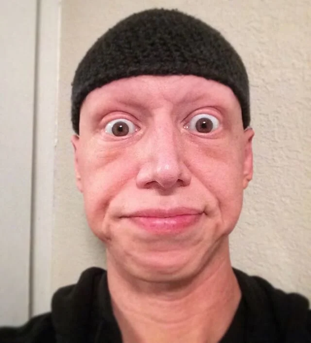 Funny Face Friday in full effect... and feel free to name this fantastic expression as you see fit. 🤨🥴🐒 #InTheFace #YouMadBro #ExpressionSession #FunnyFaces #MeanMuggin #Friday #DaFuq #MmmHmm #Beanie #Black #Selfie