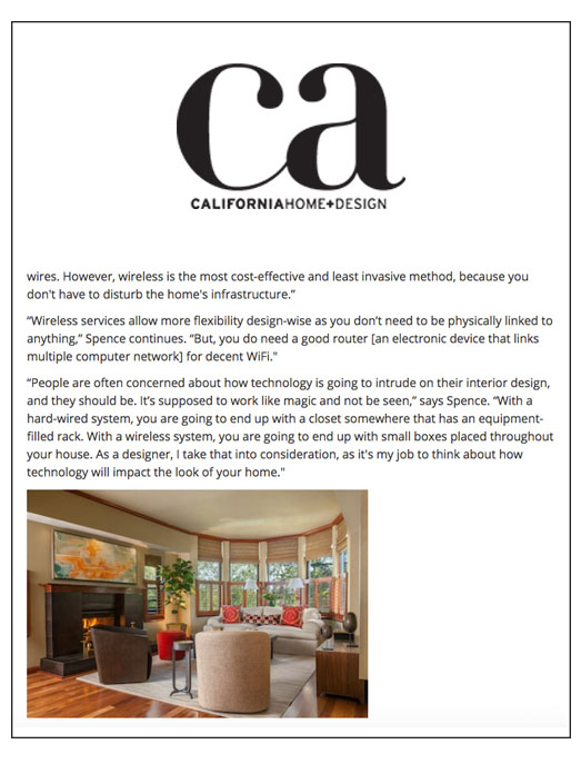 California Home + Design online article featuring Cynthia Spence with photography by Kathryn MacDonald