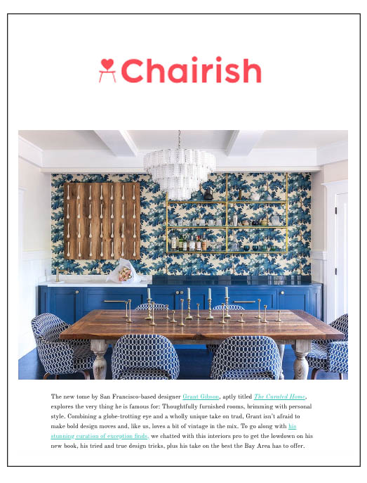 Charish online article featuring Grant K. Gibson with photography by Kathryn MacDonald