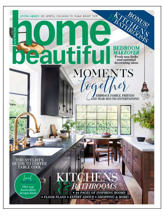  Home Beautiful issue September 2019 featuring Christine Sheldon Design with photography by Kathryn MacDonald Photography 