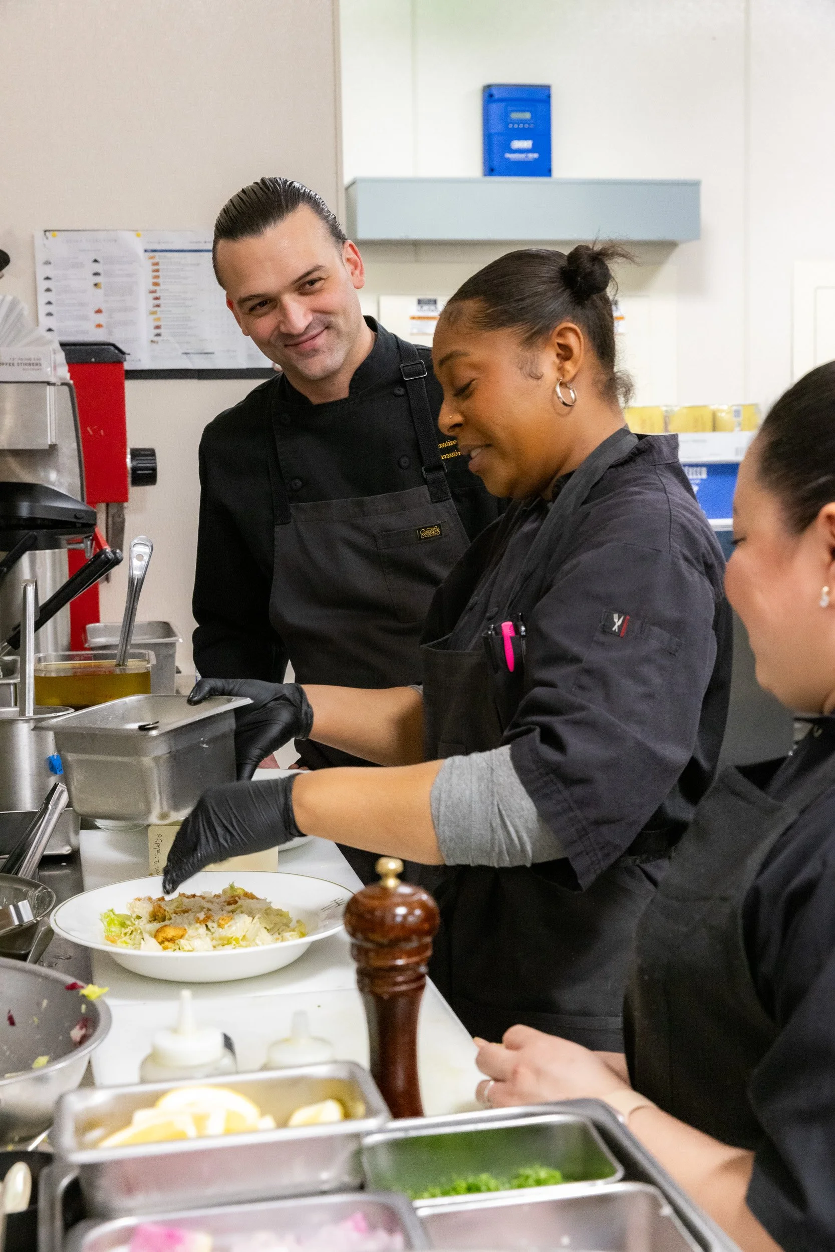 Preparing food for Sprouts Chef Training