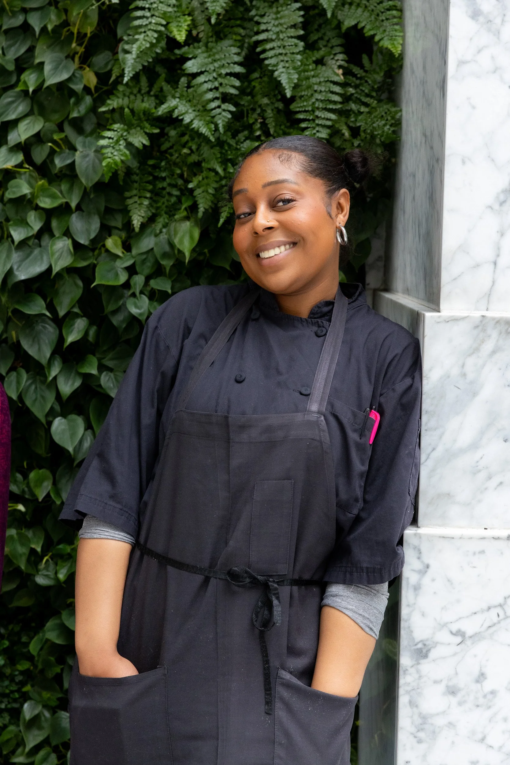 Member of Sprouts Chef Training with green background