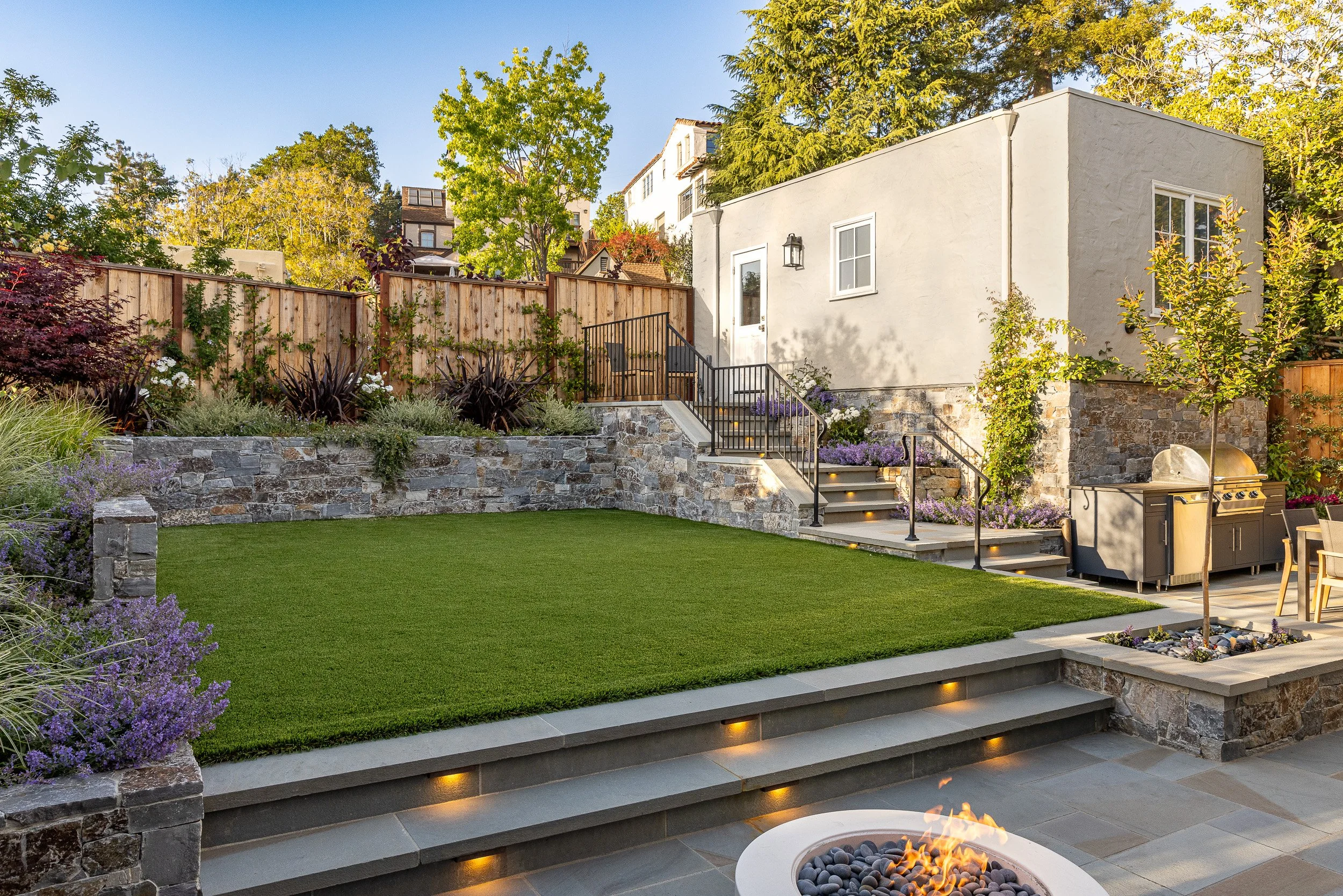 Backyard landscaping by Lazar Landscape Design and Construction