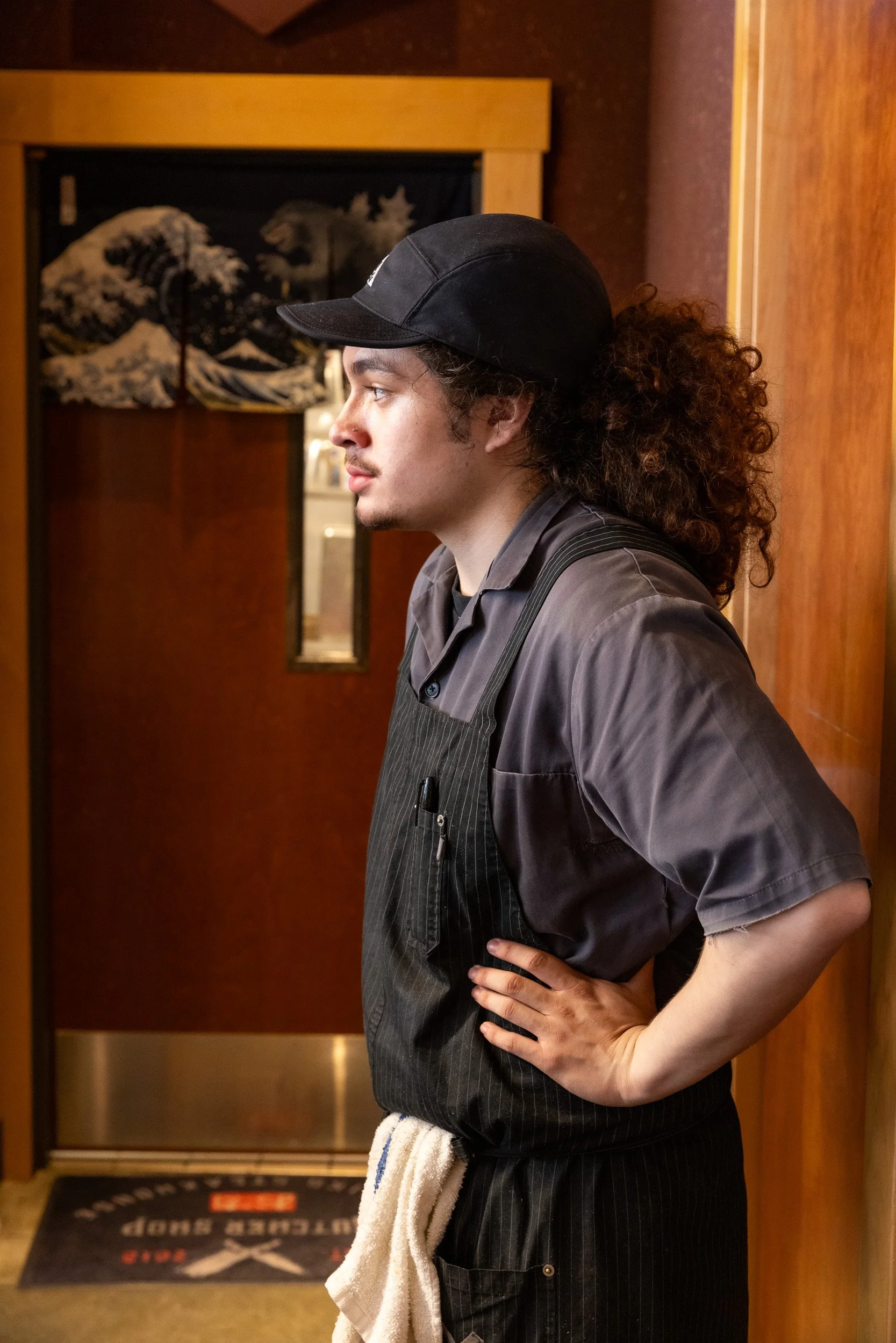 Student with hat