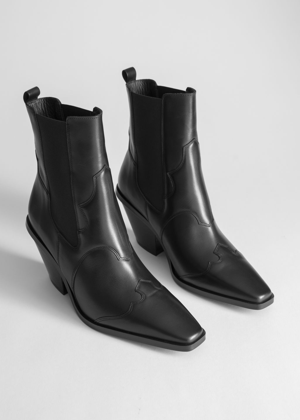 & Other Stories Square Toe Cowboy Boots