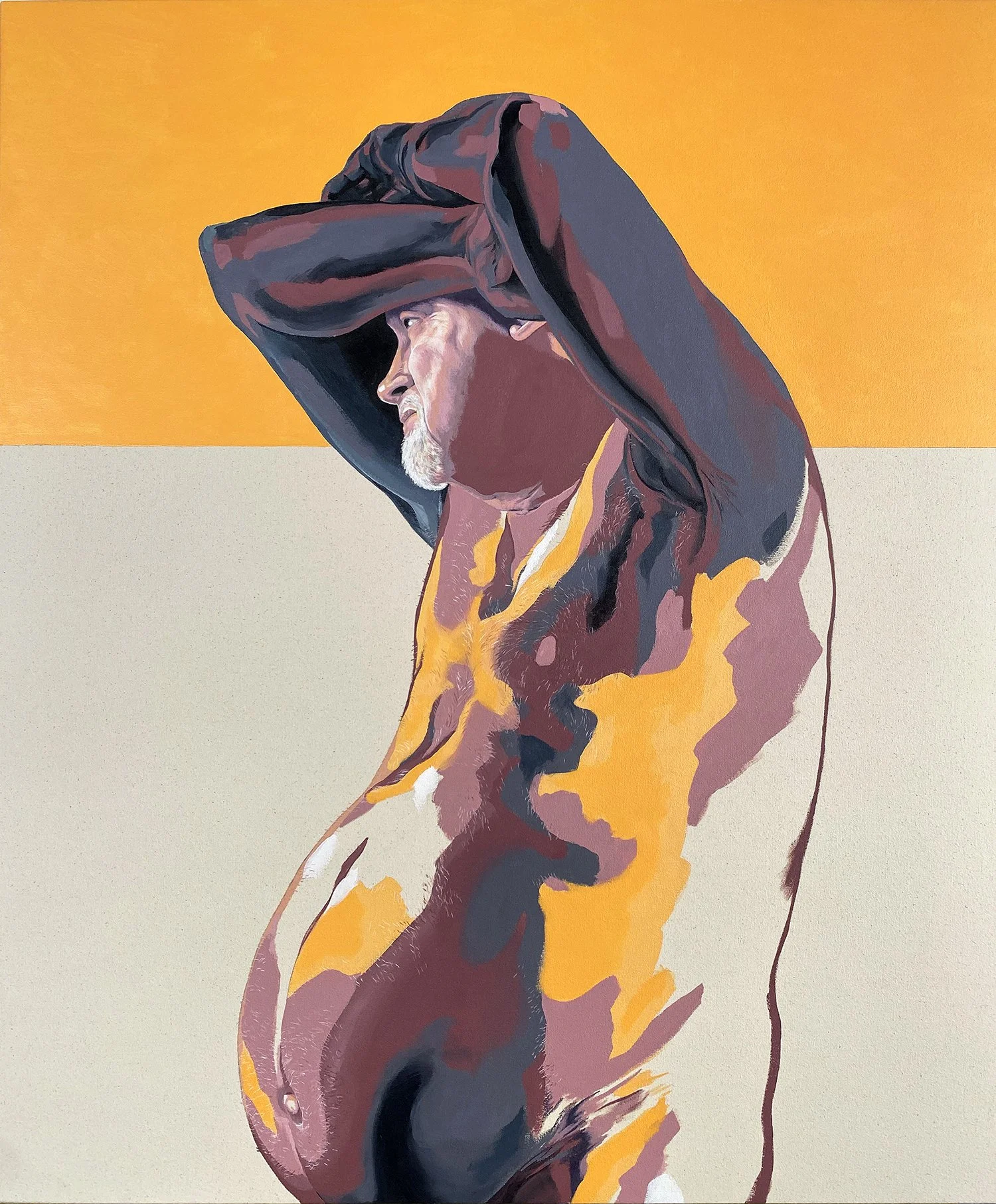   Demesne , 2024. Colored pencil and acrylic on canvas, 45 × 37” 