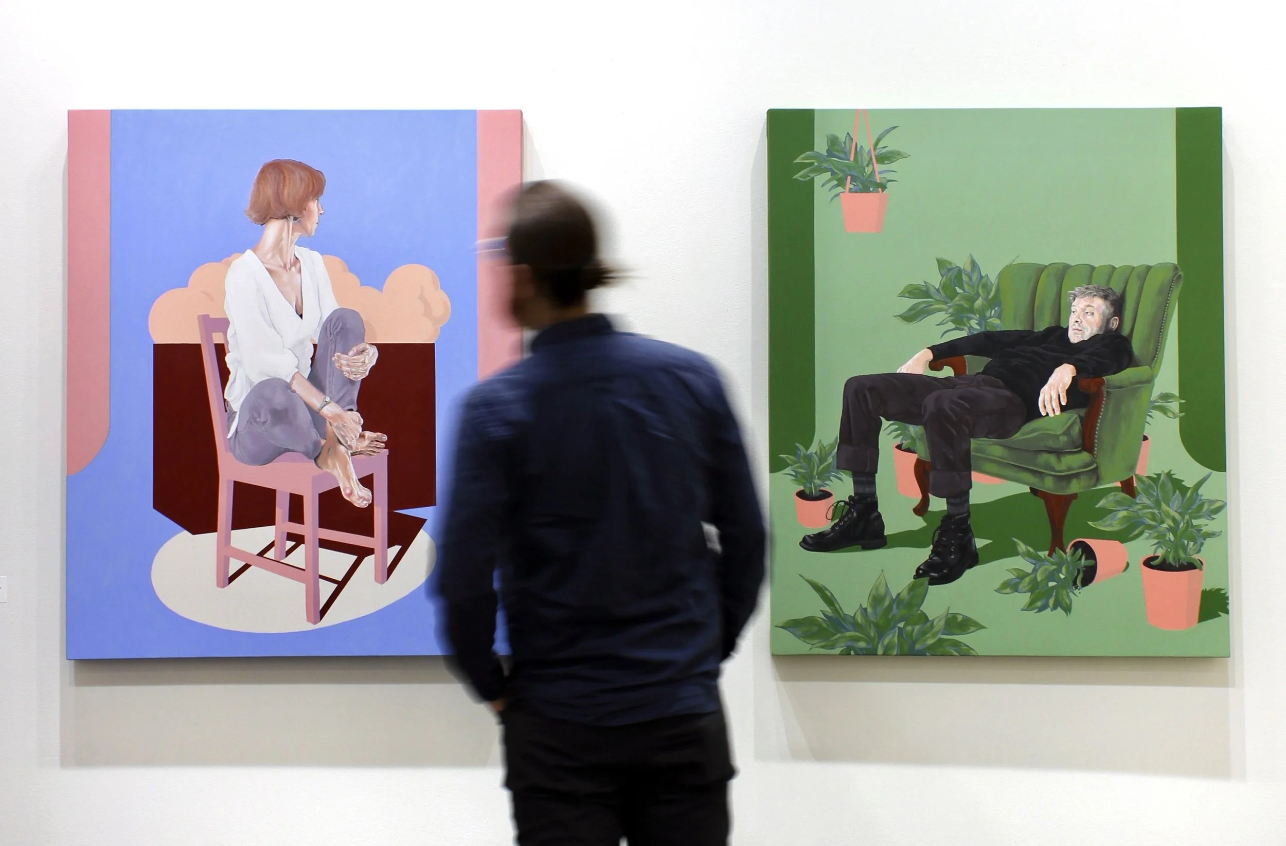   Sitters , installation view, 2025. Inver Hills Community College, Inver Heights, MN. 