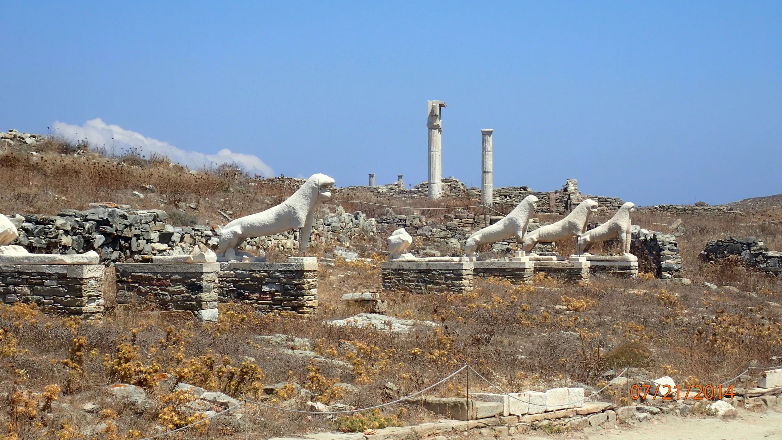 We saw lions in Delos.
