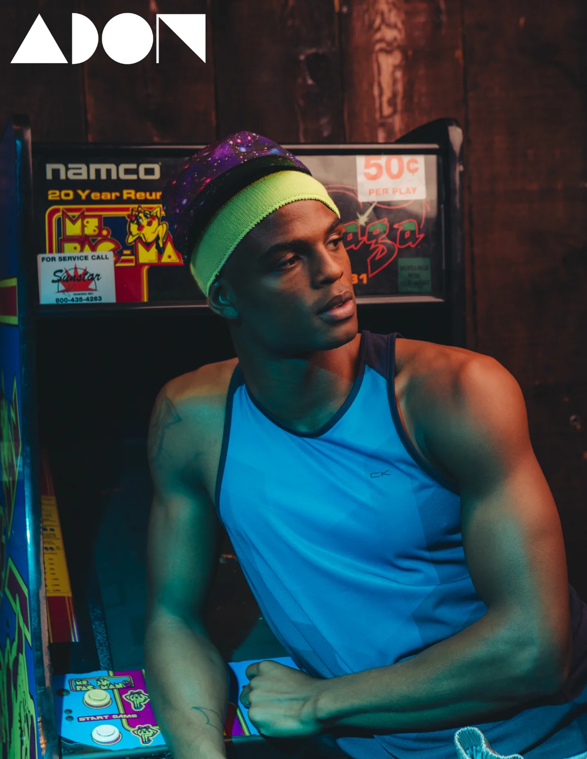 Tank top by CK. Headband by Adidascap by by Nike