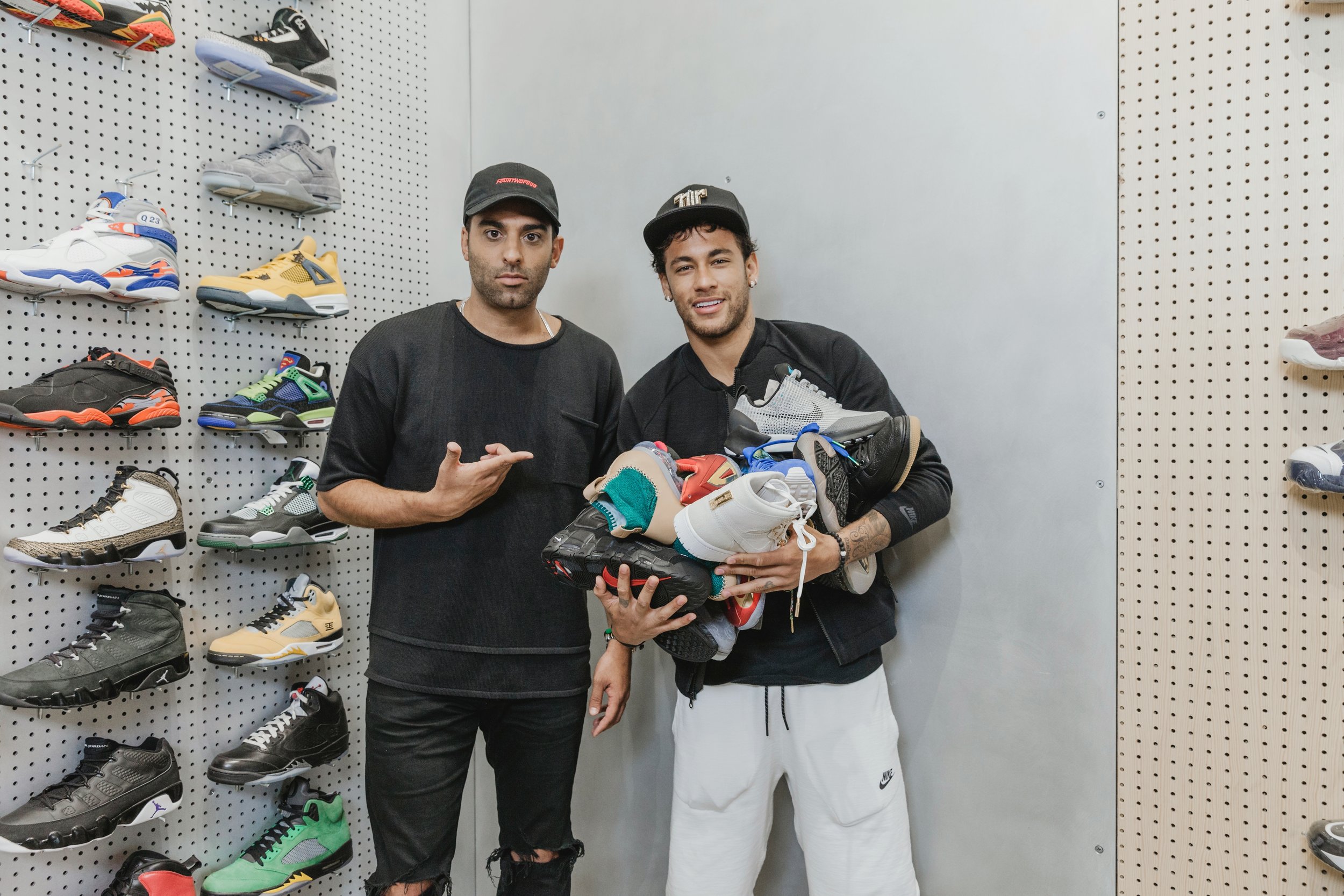 neymar goes sneaker shopping