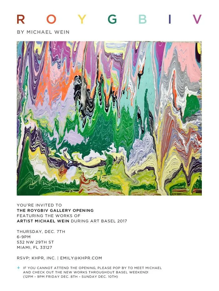 ART BASEL EVENTS GUIDES  ROYGBIV by Michael Wein 