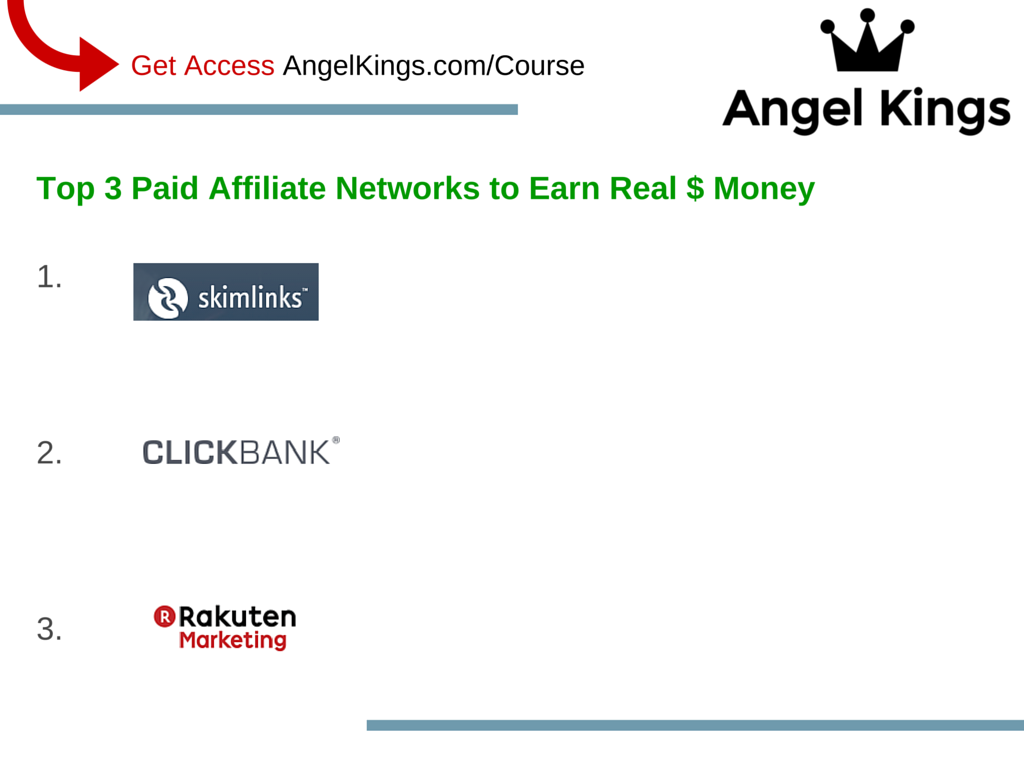 Here are the top 3 paid affiliate networks for individuals to make money.