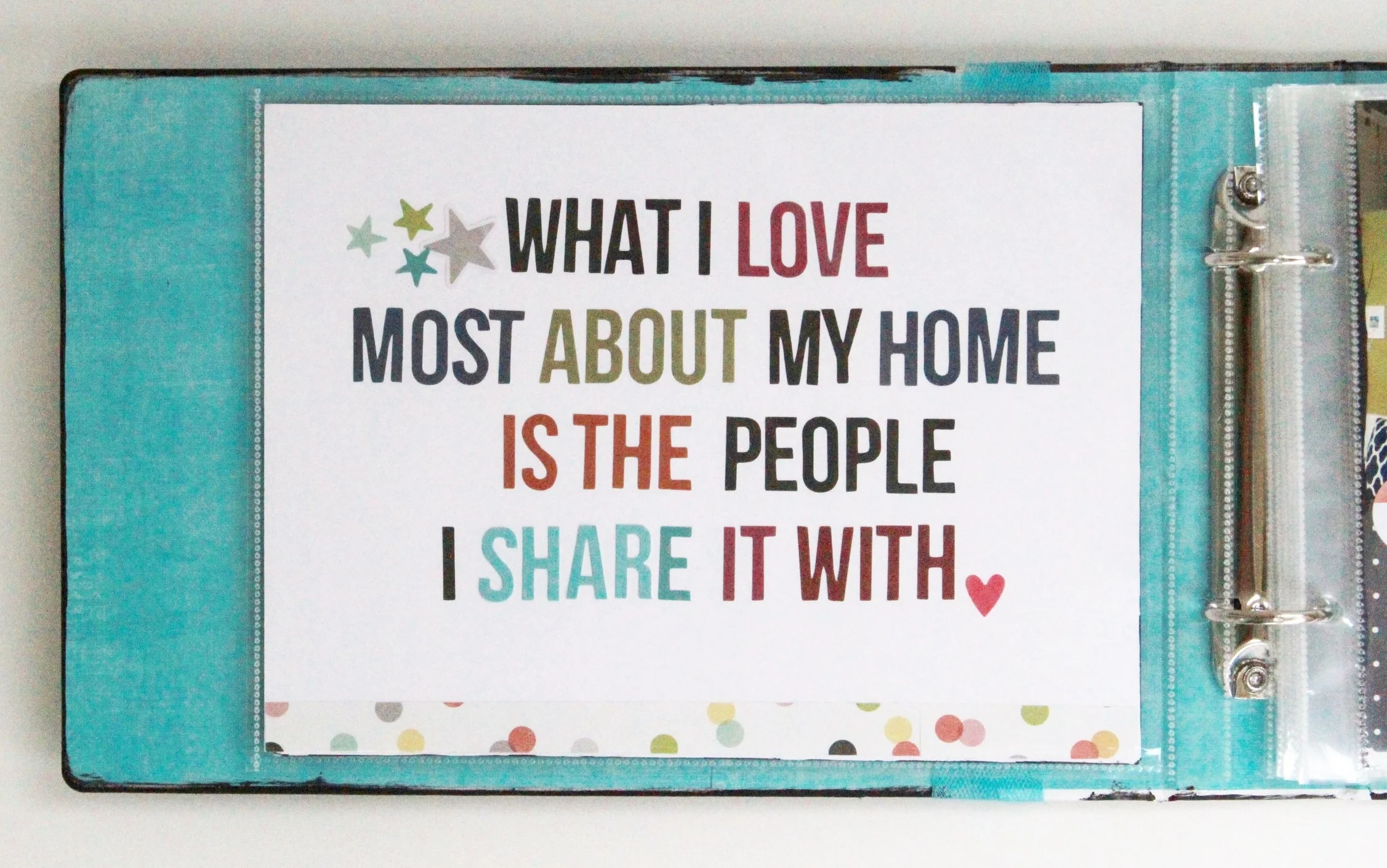 I generally work with one coordinated line of product. This project features Simple Stories, Carpe Diem line, which is pretty hard to get now, but I think this line or this line would be adorable for a home album. Plus, if you stick with Simple Stories, you can use their AWESOME cardstock stickers , and know that they will coordinate. They are the perfect size and super versatile for an extended project like this. I essentially used up one 6x6 pad along with a package of letter stickers and a package of sticker embellishments.