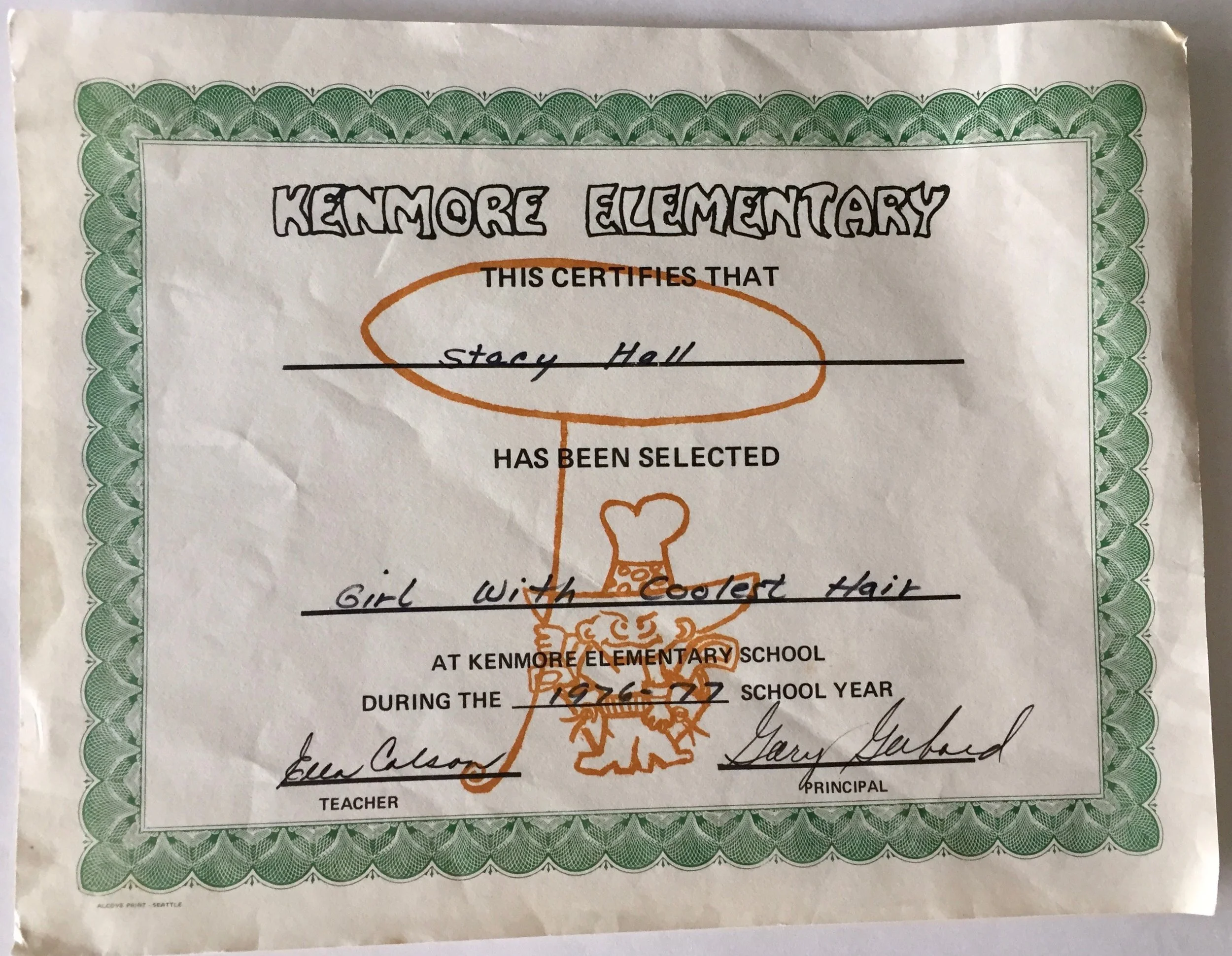 I not only saved this certificate, I was able to quickly retrieve it thanks to my Library of Memories system. I'll write soon about how I store this kind of memorabilia. 