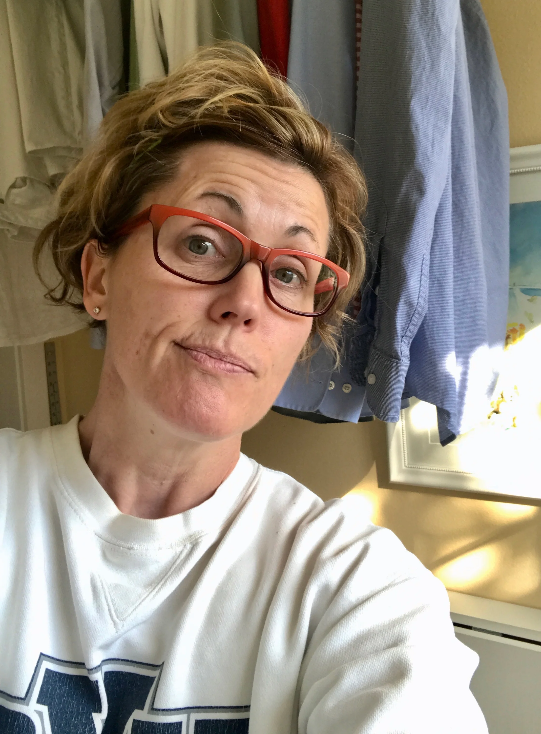 You know what's nice about 53? This no-make up face that is evidence of many years of smiling! 
