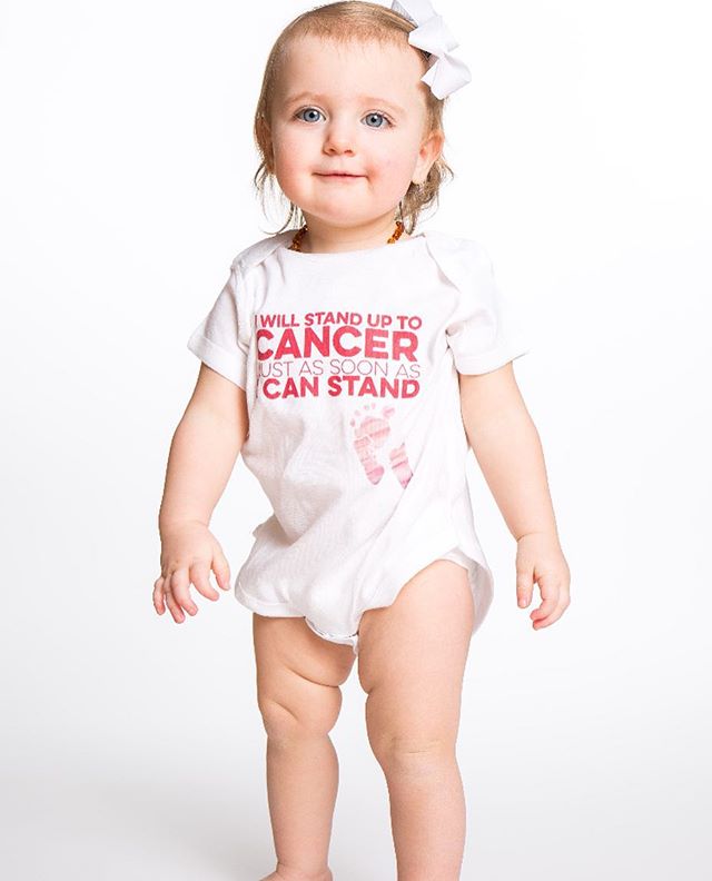 Give the tiny a mighty voice 💪🏻#standuptocancer #borntobetees