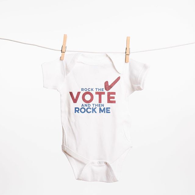 Today is National Voter Registration Day. Get registered, and get to the polls November 8th! #rockthevote  #borntobetees